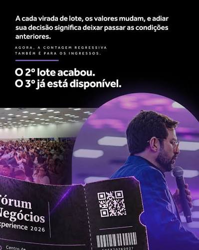 Fórum Negócios: 3º lote